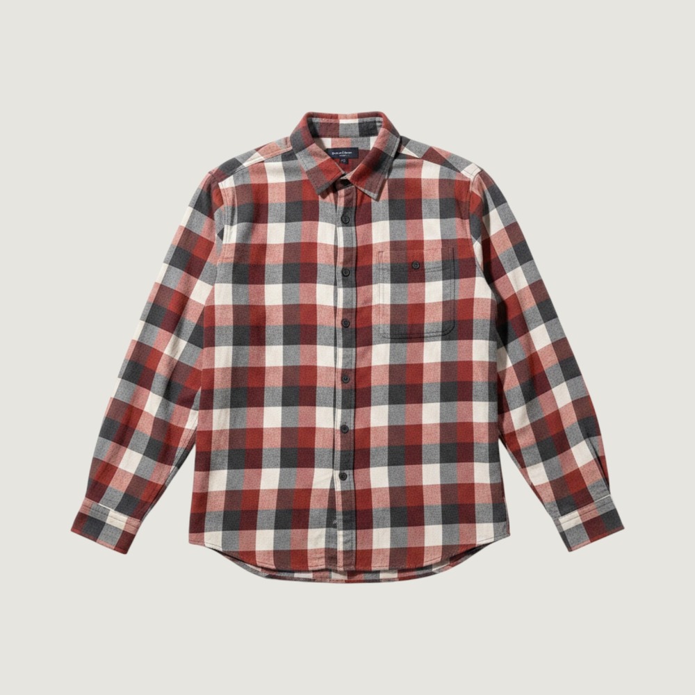 Modern Plaid Utility Outdoor Flannel Woolrich Men's Med Workwear Red Button Down
